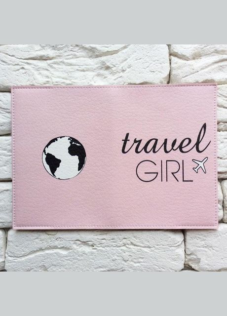 Обкладинка для паспорта Travel girl 2 (рожевий) No Brand (301083533)
