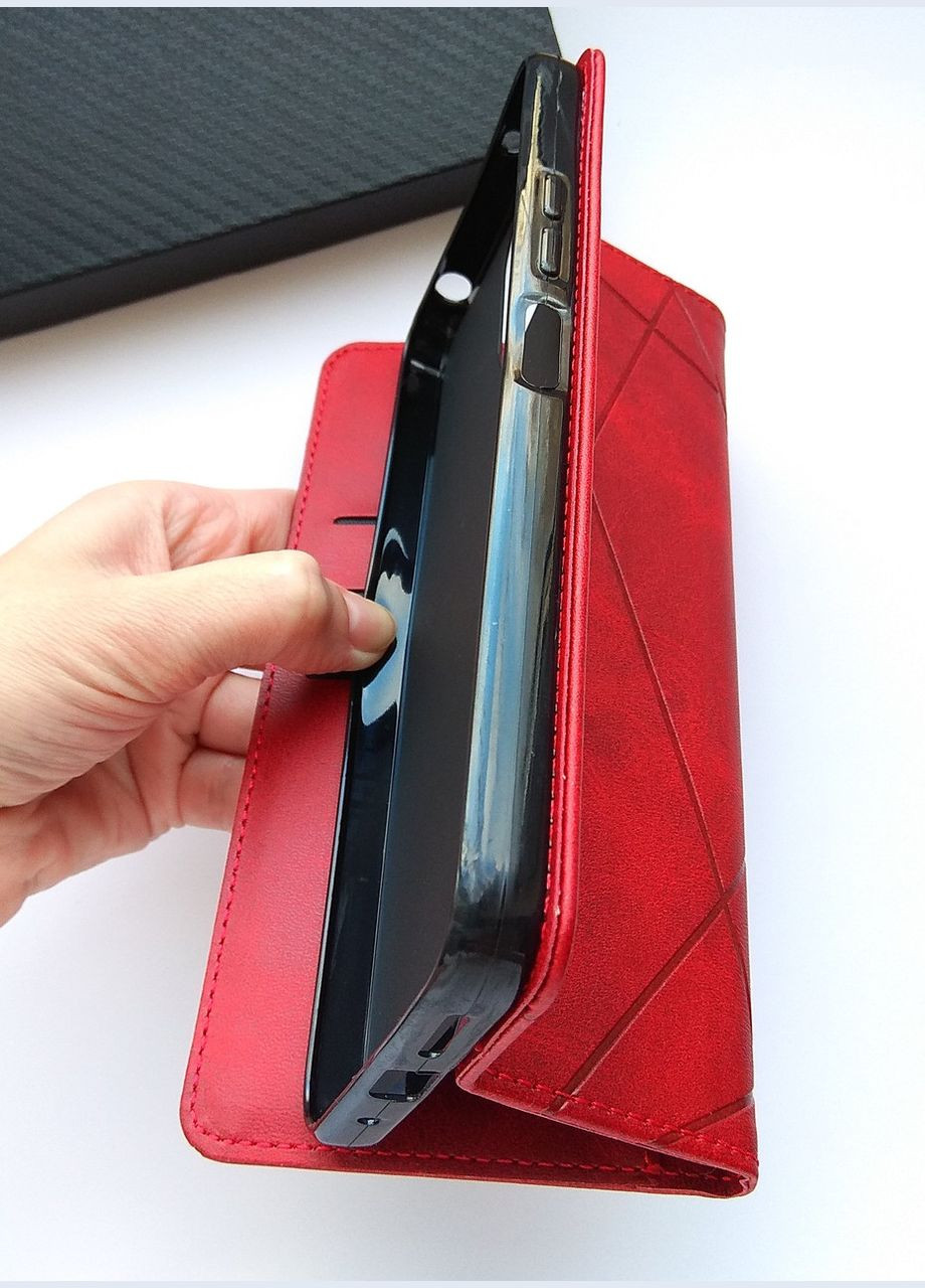 Чохол для xiaomi redmi Note 12 4g книжка підставка з магнітом і візитницею Business Leather No Brand (277927697)