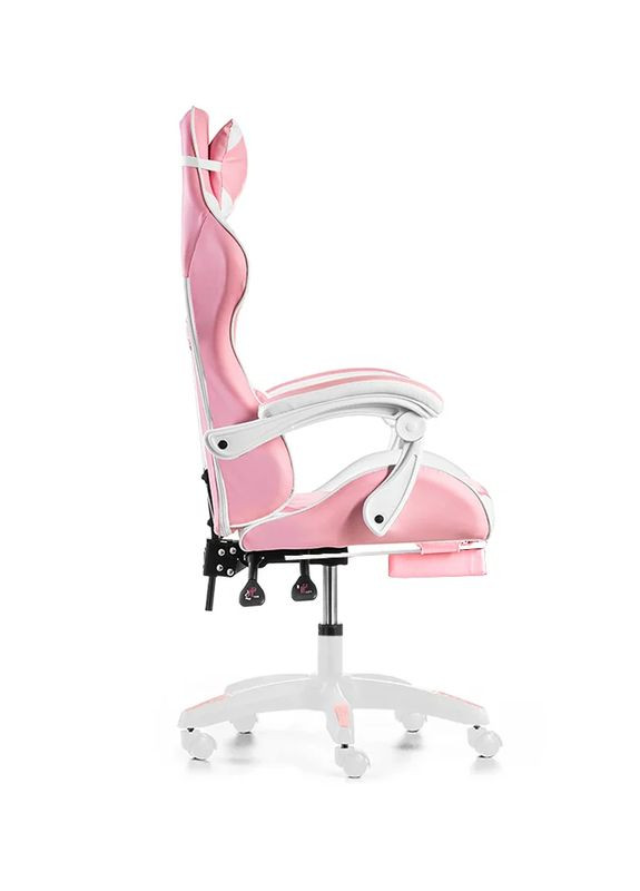 Крісло геймерське G1136 рожеве з підставкою для ніг No Brand (373031712)