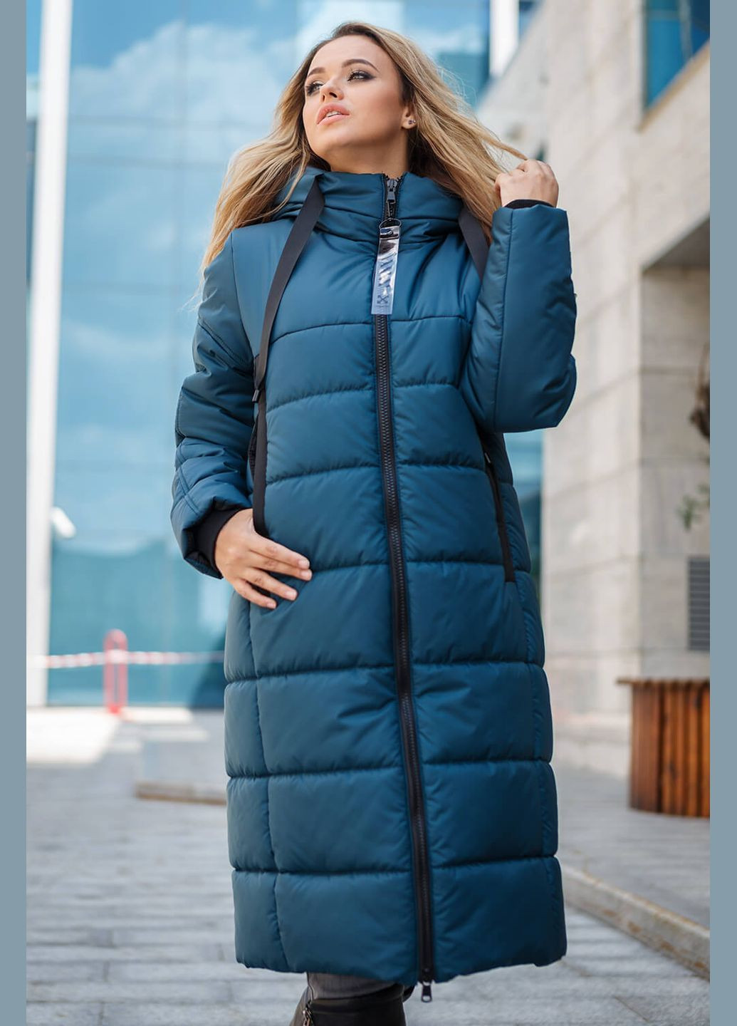Синяя зимняя куртка-пальто "одри" MioRichi