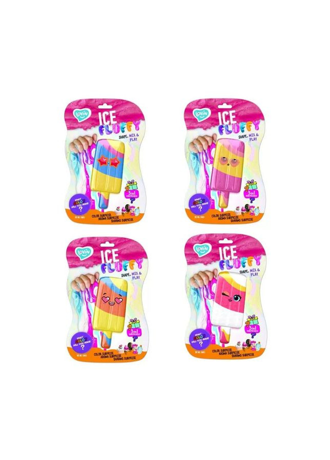 Лизун-антистресс Ice Fluffy 80126 пломбир 110 мл Lovin (307838593)