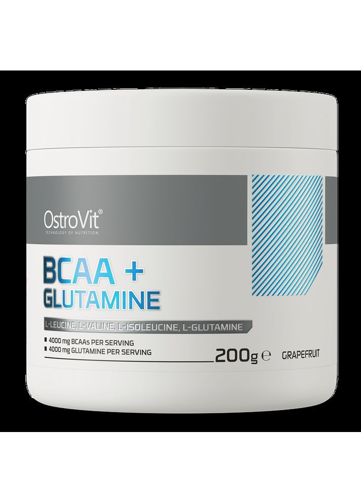 Аминокислотный комплекс BCAA + Glutamine 200 г, grapefruit Ostrovit (307091309)