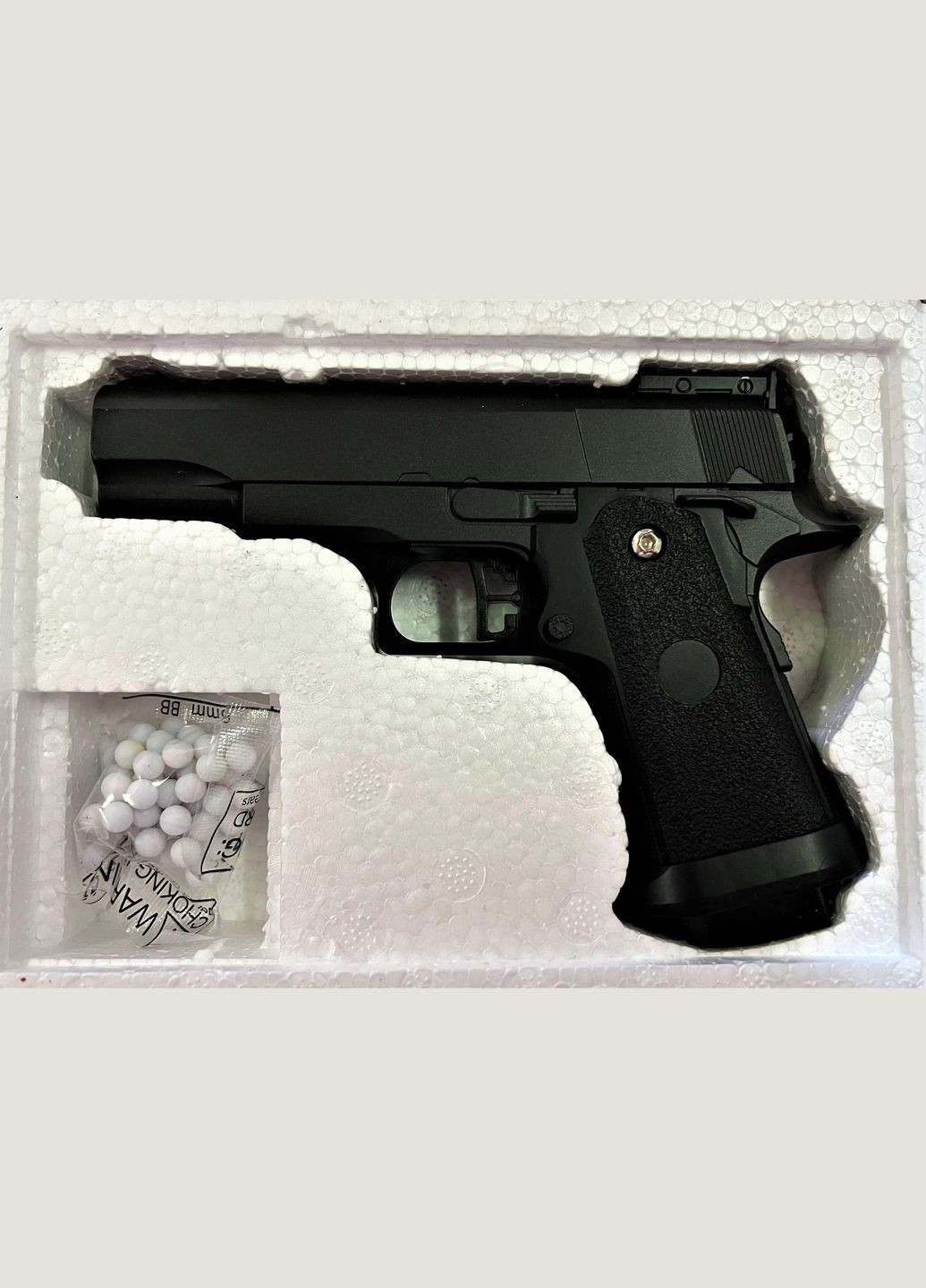 G10 Страйкбольный пружинный пистолет модели COLT1911PD черный Huada Toys (330017288)