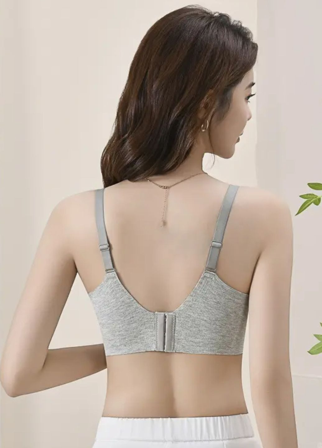 Серый топ формированный женский бесшовный бюстгальтер в рубчик infinite comfort (1530-75-01) Macarena без косточек