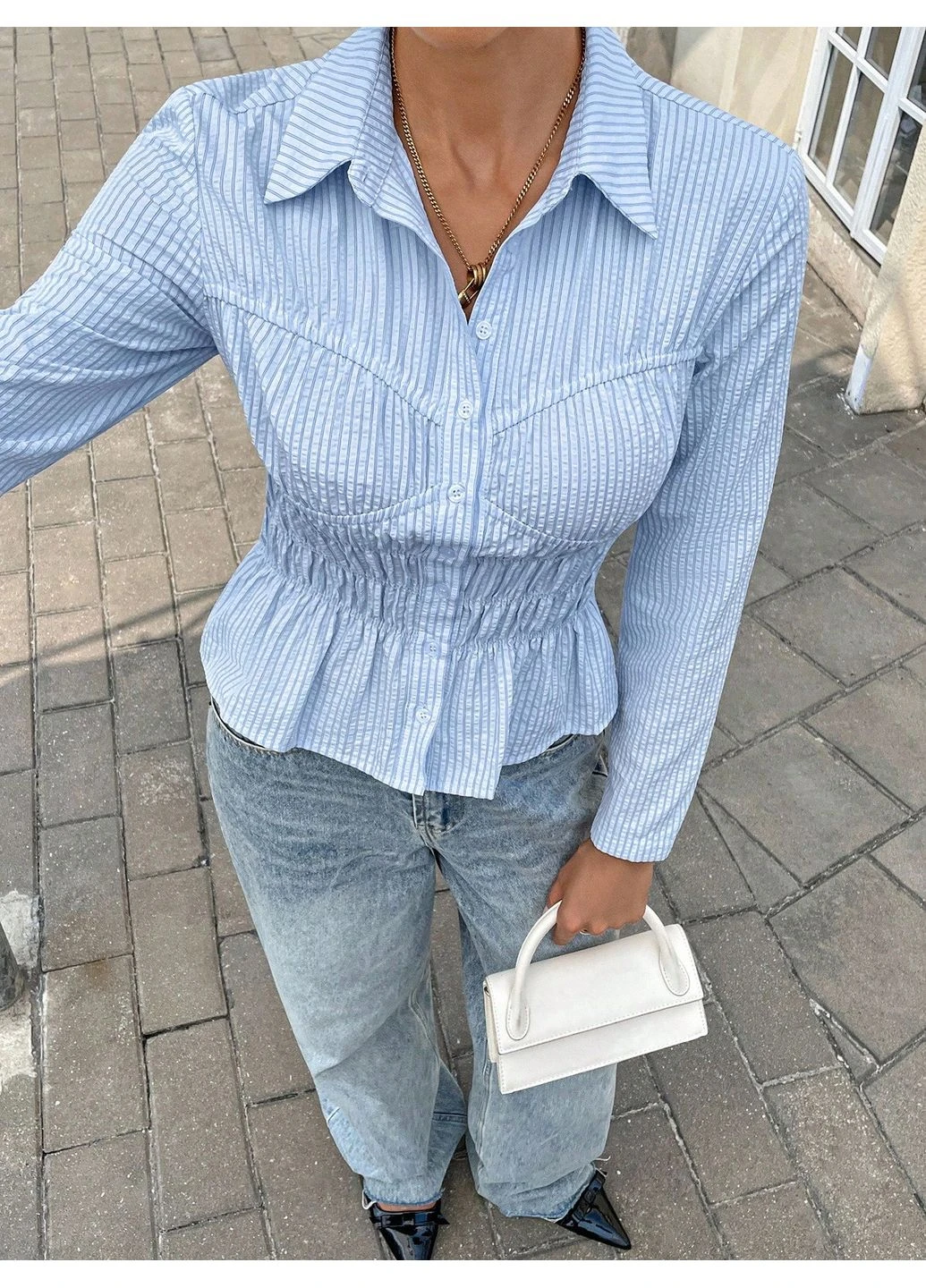Комбинированная блуза SHEIN