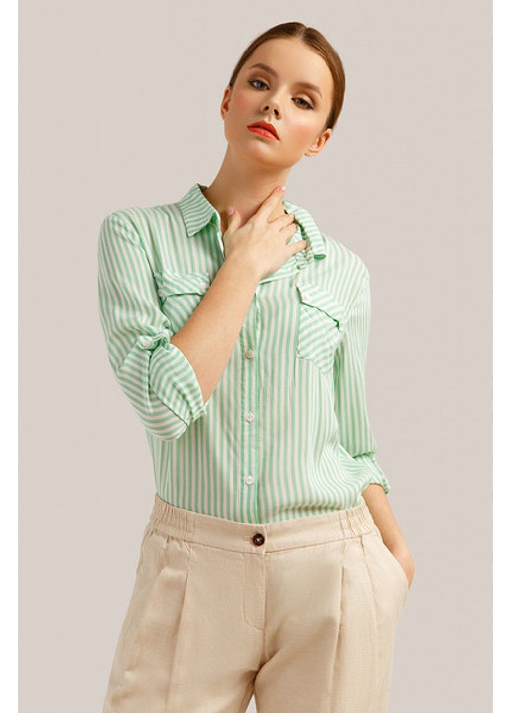 Зеленая летняя блузка s19-140116-513 Finn Flare
