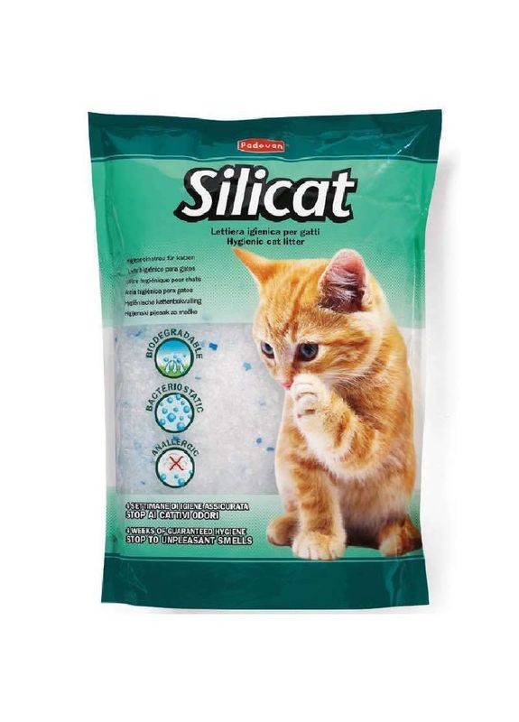 Наполнитель силикагелевый для кошачьих туалетов Silicat - 5 л / 2,2 кг Padovan (327062708)