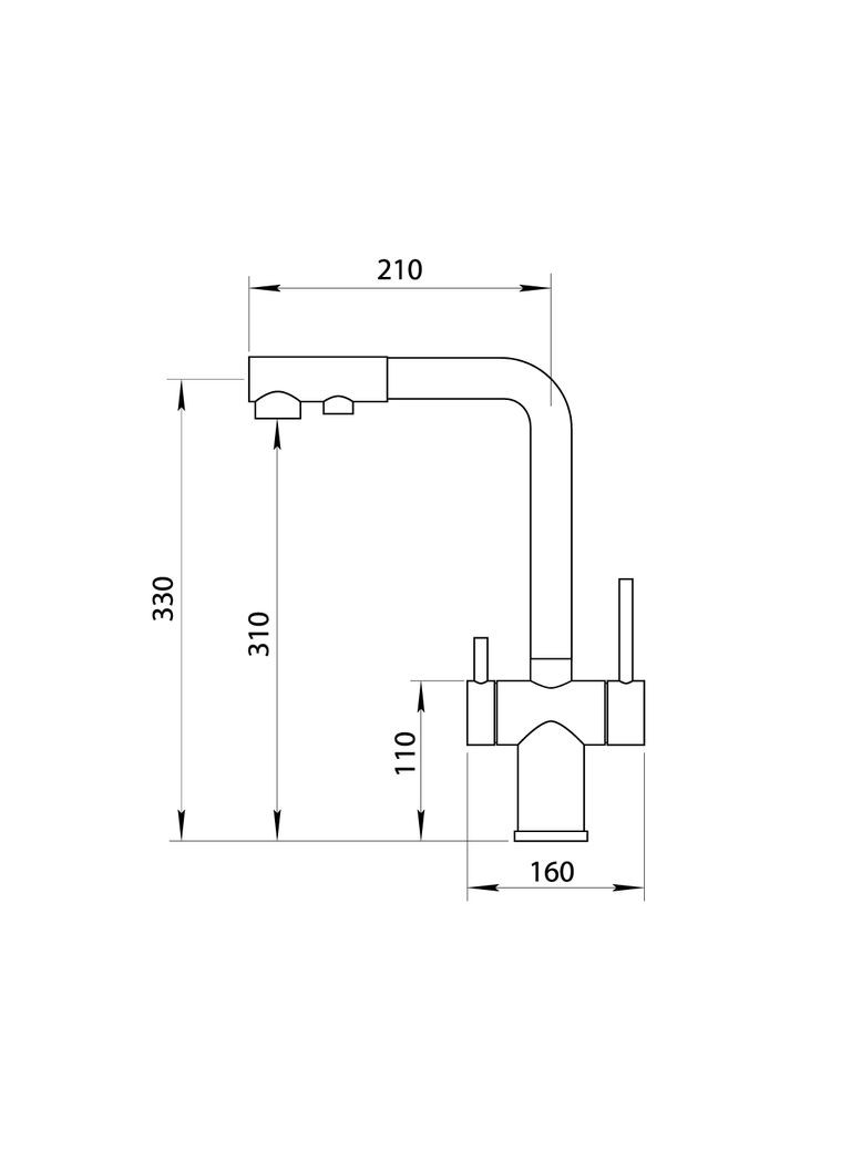 Комбинированный смеситель на кухню 4в1 Nett FWB-33 (352261581)