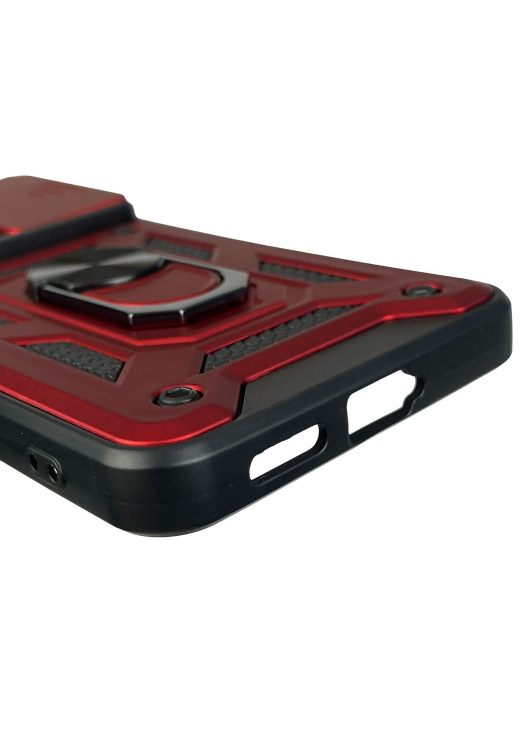 Чохол для POCO X6 броньований з кільцем підставкою зі шторкою на сяомі поко х6 червоний rg1 Xiaomi (366021235)