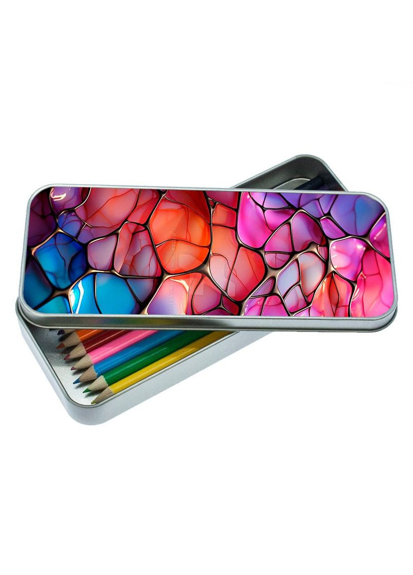 Органайзер для канцелярського приладдя металевий,кейс для дрібниць енштейн джокер 7*18 см Silver No Brand (309157184)