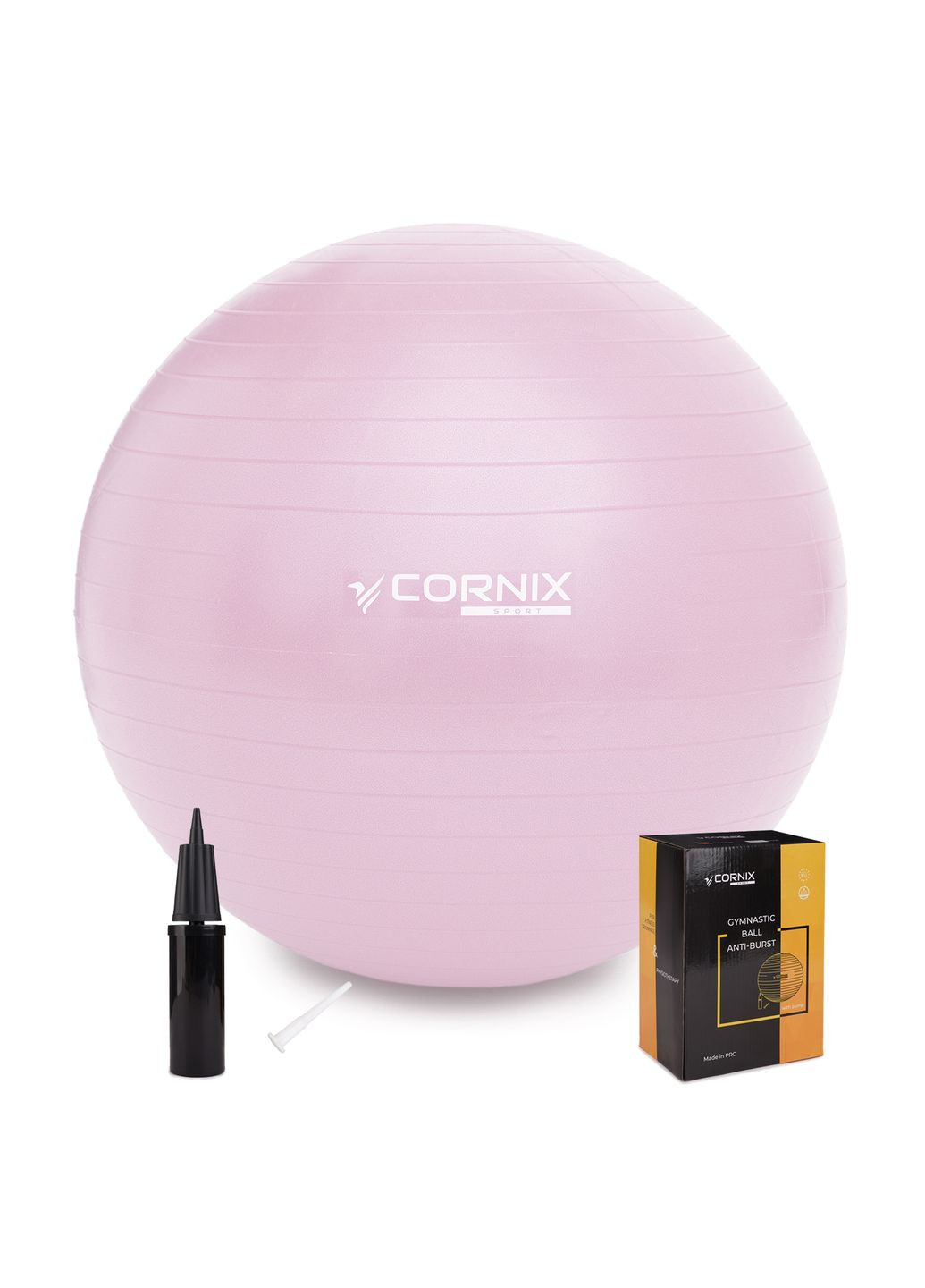 М'яч для фітнесу (фітбол) 85 см Anti-Burst XR-0370 Light Pink Cornix (318867458)