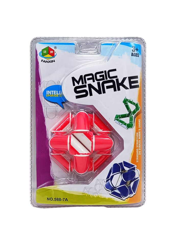 Головоломка Кубик Рубик "Змейка" 588-7A(Black) Красный BMW (316269652)