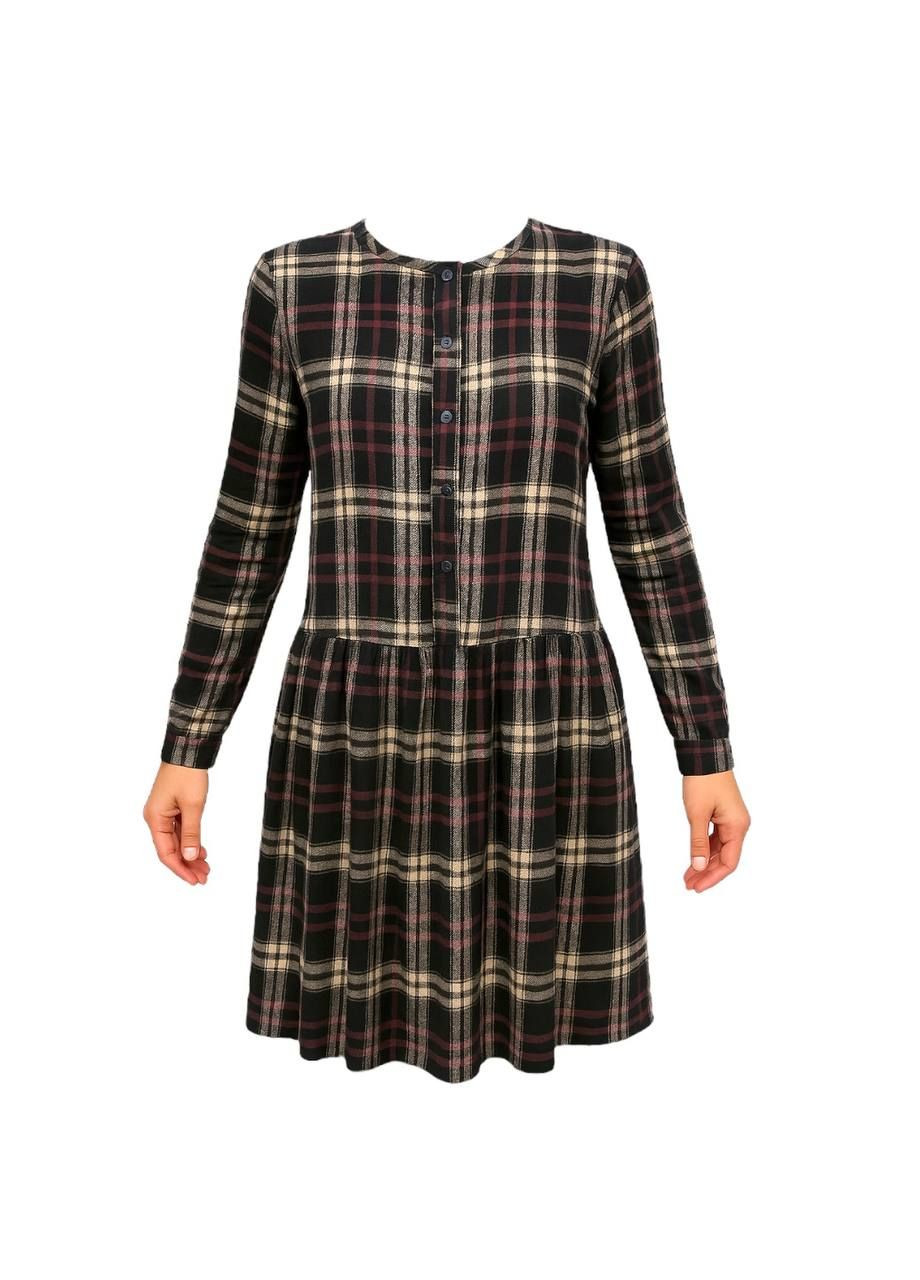 Черное повседневный платье черный Tom Tailor с абстрактным узором