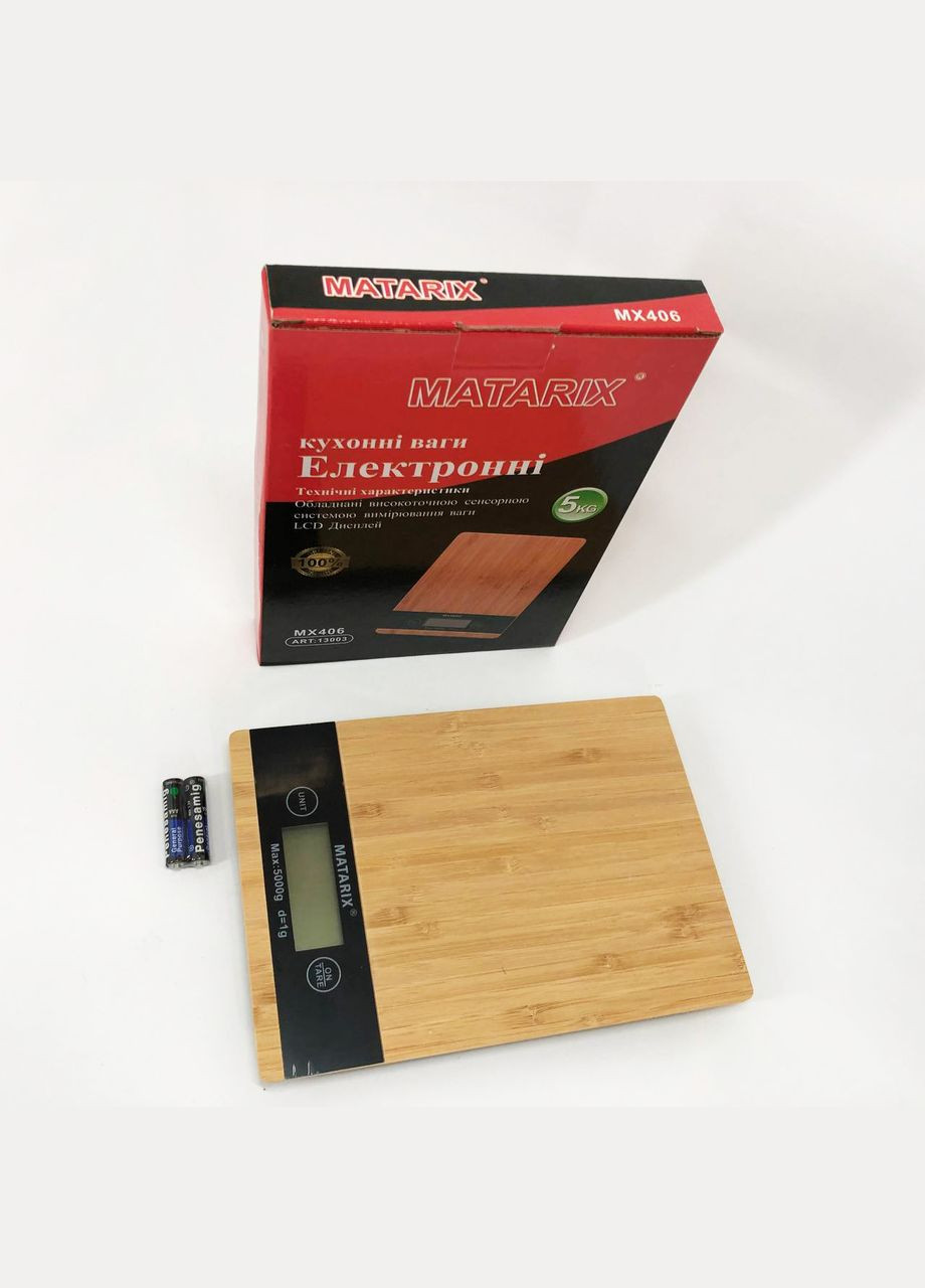Весы кухонные MATARIX MX-406 5кг Wood, Кухонные весы для приготовления блюд, Весы для домашней кухни Domotec (364665578)