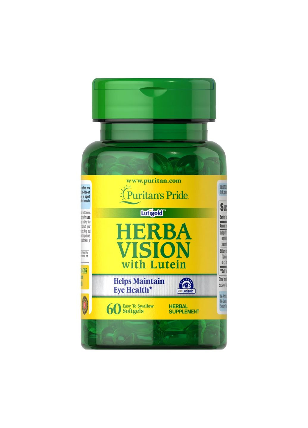 Herbavision with Lutein and Bilberry - 60 softgels Puritans Pride (393949628)