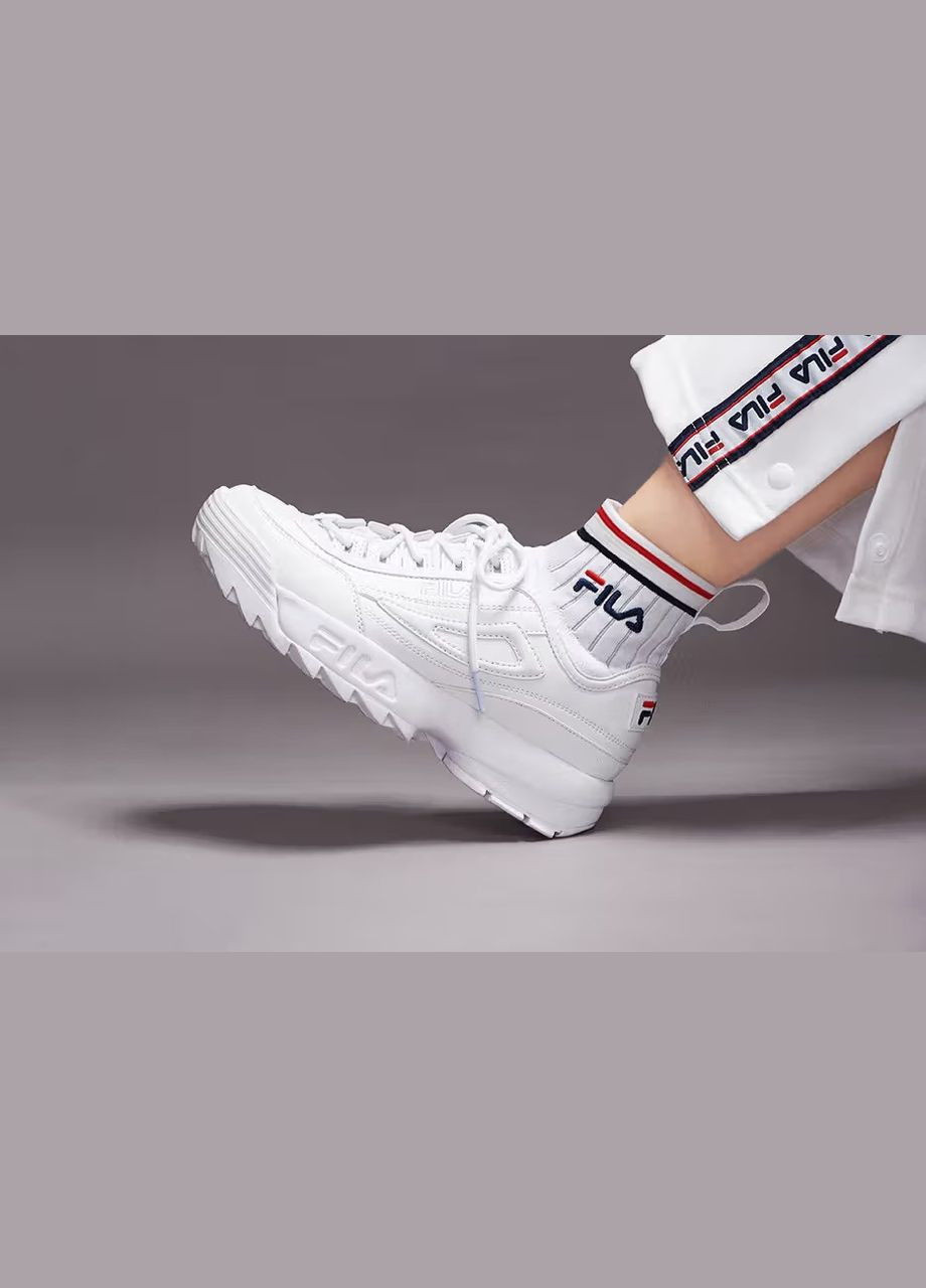 Білі кросівки disruptor 2 ii evo sockfit white — fs1hta1502x No Brand