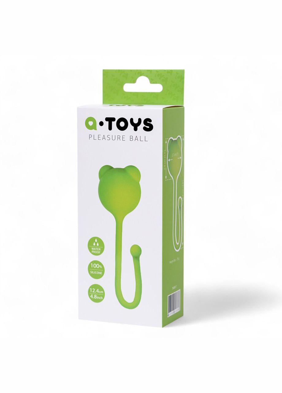 Вагінальна кулька оригінальної форми силіконова зелена A-Toys By ToyFa (307073341)