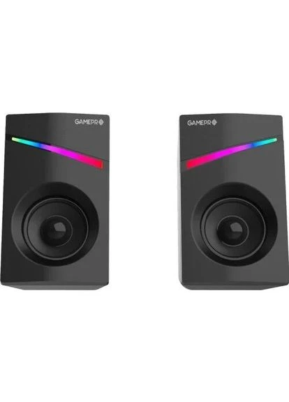Колонки GS290,, 2 x 5 Вт, 2.0, USB, mini-jack (3.5 мм), RGB підсвічування 000-GS290 GAMEPRO (395338930)