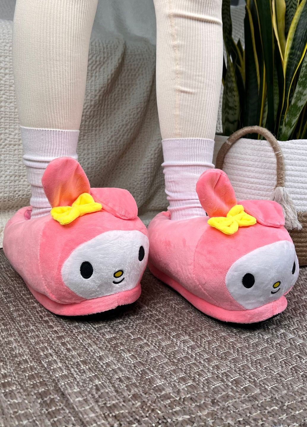Плюшевые домашние тапочки игрушки Мелоди нескользящая подошва My Kigu (367836752)