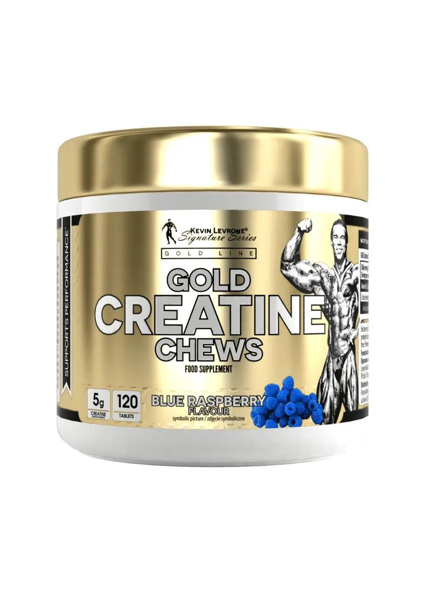 Креатин, Gold Creatine Chews, 120 таблеток (Голубая малина) Kevin Levrone (334708988)
