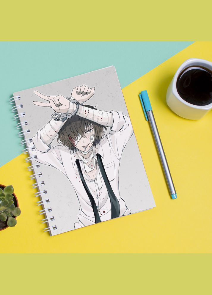 Скетчбук (Sketchbook) з принтом "Bungou Stray Dogs - Бродячі пси 8" Кавун блокнот для малювання (316132960)