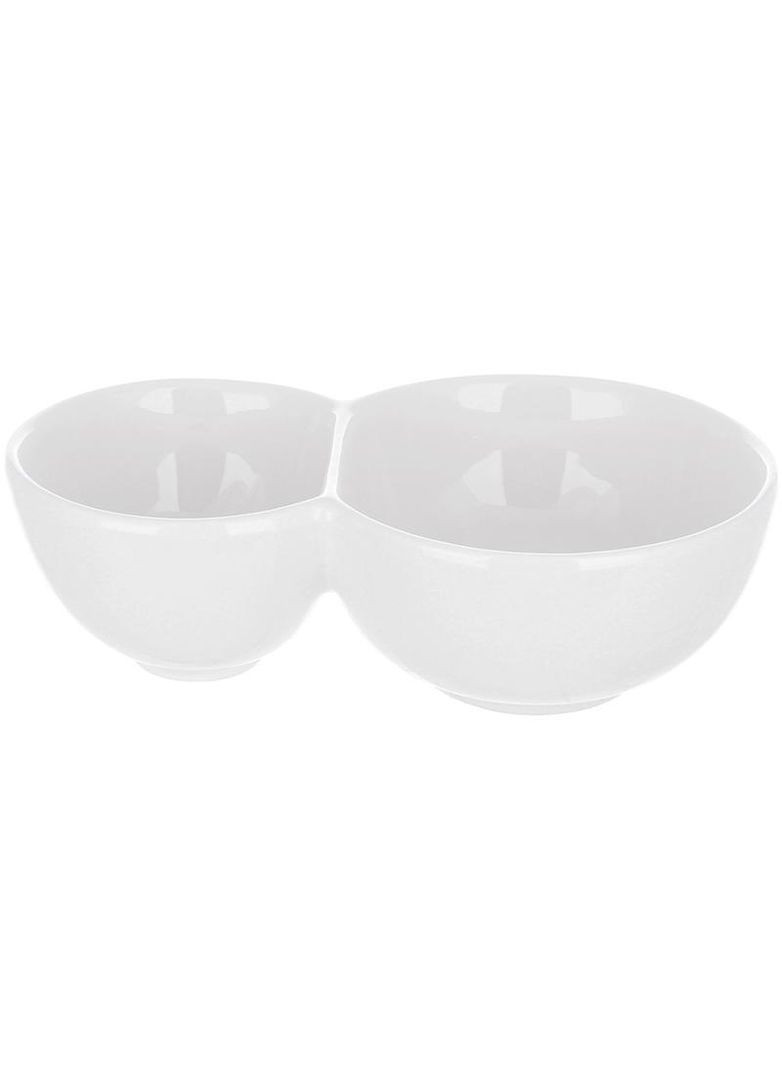 Двойная пиала "Valencia" 400+220мл, белая фарфоровая монастыря BonaDi (372171565)