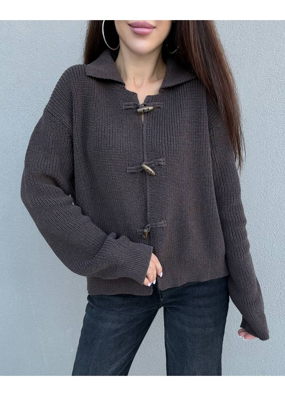 Коричневый демисезонный кардиган GD/GL Модний простір