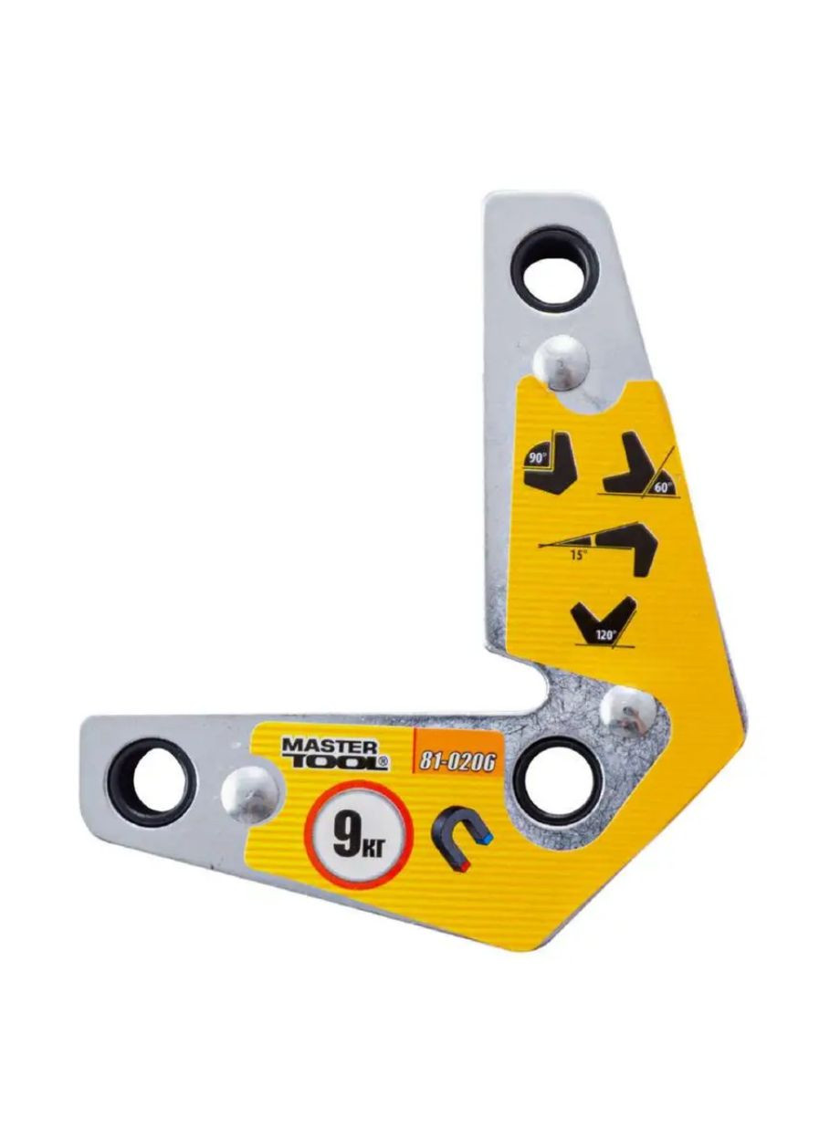 Тримач магнітний для зварювання 9 кг кутовий неодимовий магніт (81-0206) Mastertool (349819056)