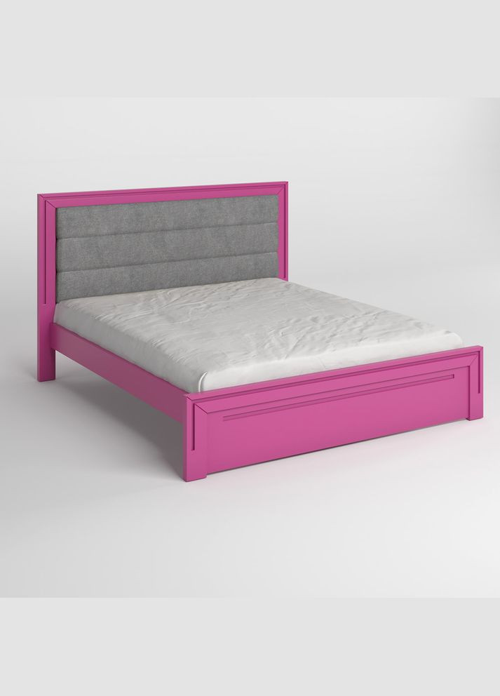 Полуторне дерев'яне ліжко Торонто Т5 (S2060R30B)/Аляска 93 (сірий) 120х190 см (MBG-9201) Mebigrand (366083831)