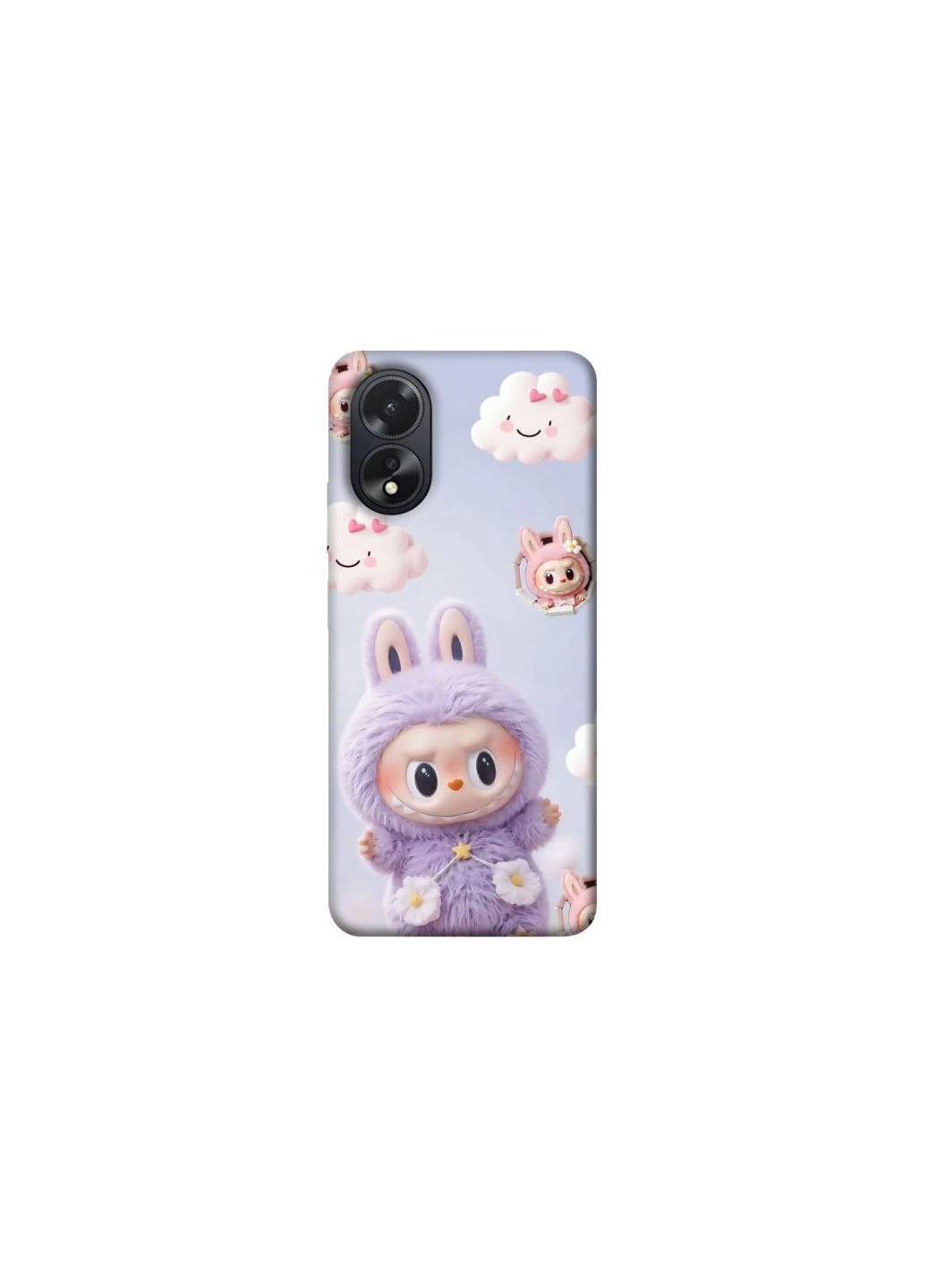 Чехол на Oppo A18 Labubu & clouds Frontalka (375726037)