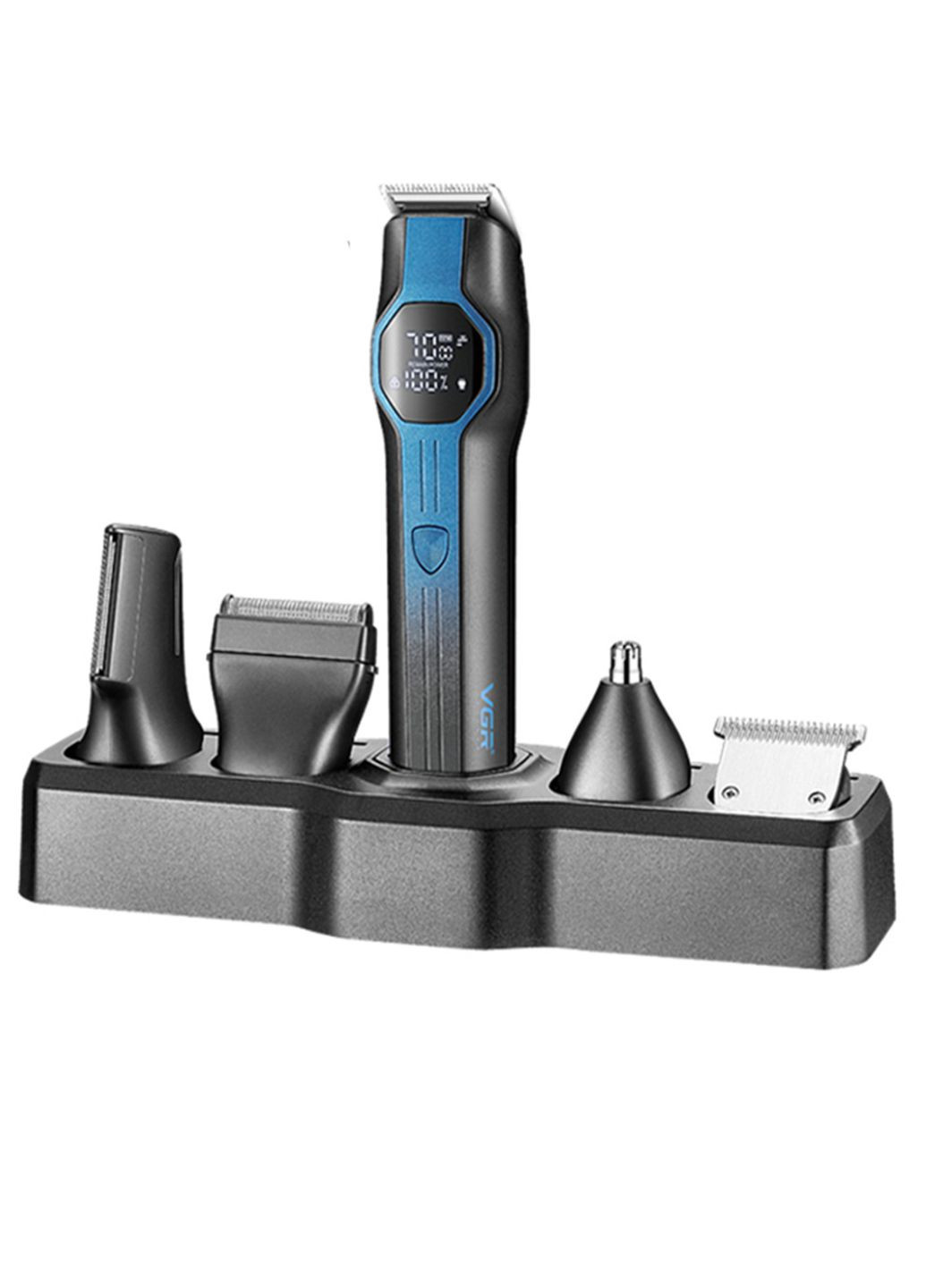 Акумуляторний набір для стрижки волосся 13в1 V173 з LED-дисплеєм і підставкою VGR (338626508)