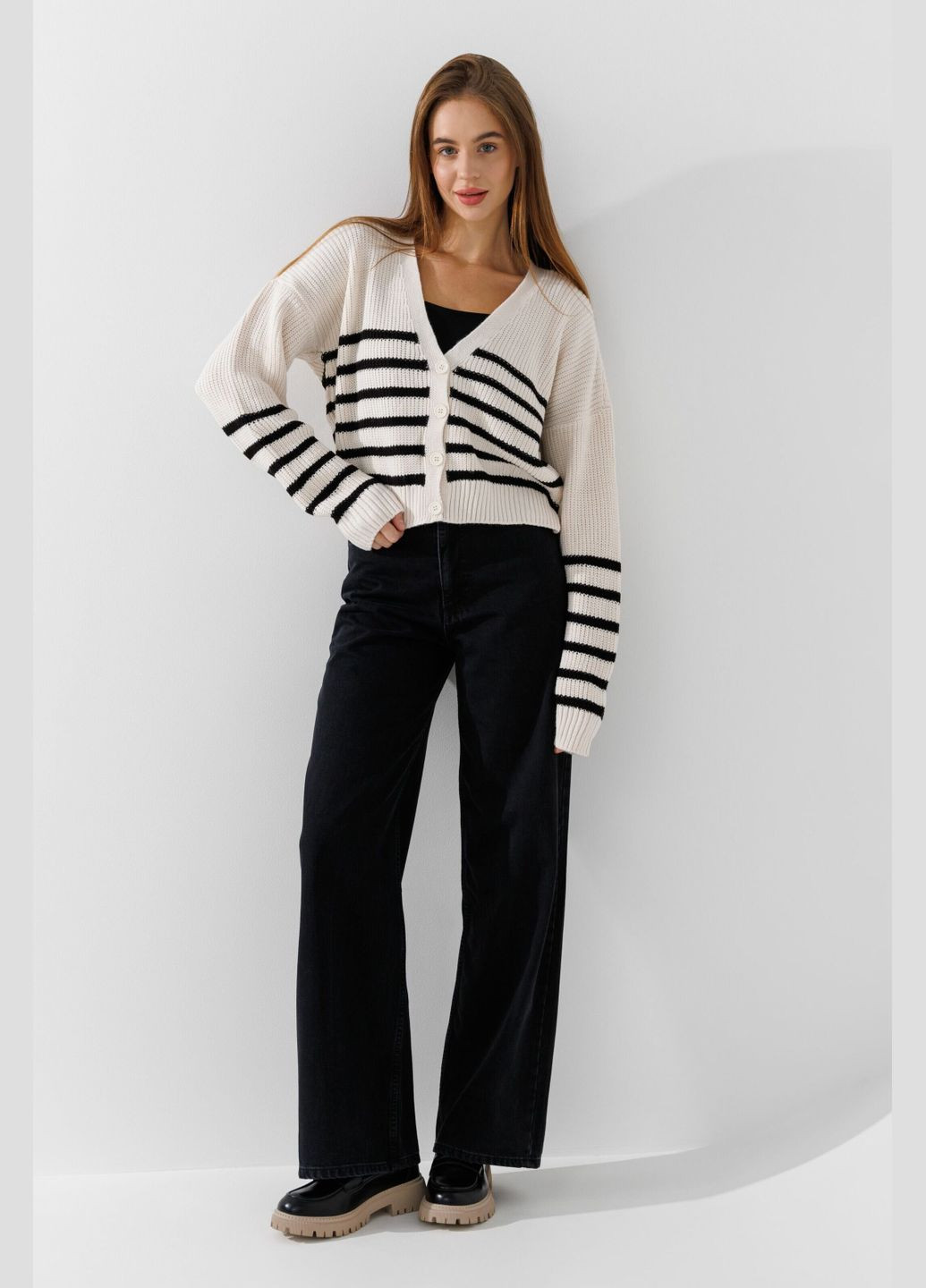 Джинсы палаццо однотонные женские WBC02415 Графитовый shop (2000990801517) Палаццо LAWA - (315999505)