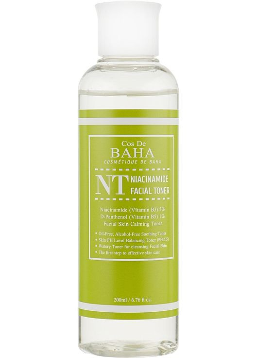 Тонер для лица с ниацинамидом 5% и пантенолом Matrixyl+Argireline 200ml (977287-46298) Cos De Baha (368637010)