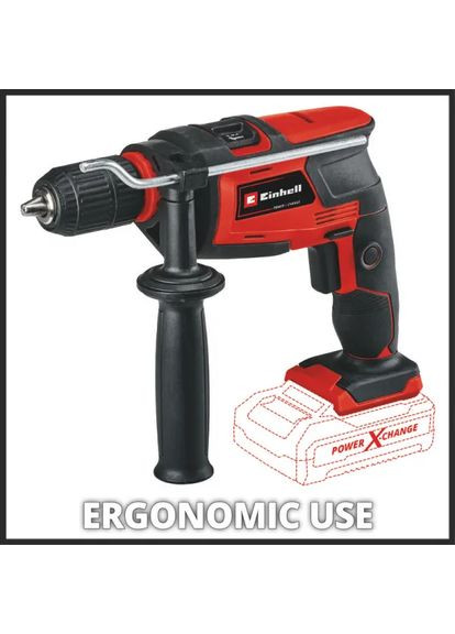 Ударний дриль PXC TC-ID 18 Li-Solo, PXC без АКБ та ЗП (4513960) Einhell (360419009)