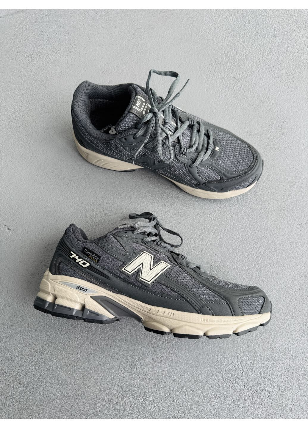 КРОССОВКИ ЖЕНСКИЕ NEW BALANCE 740 GREY / BEIGE GORE-TEX НЬЮ БЕЛАНС 740 No Brand серые демисезоны (367168493)