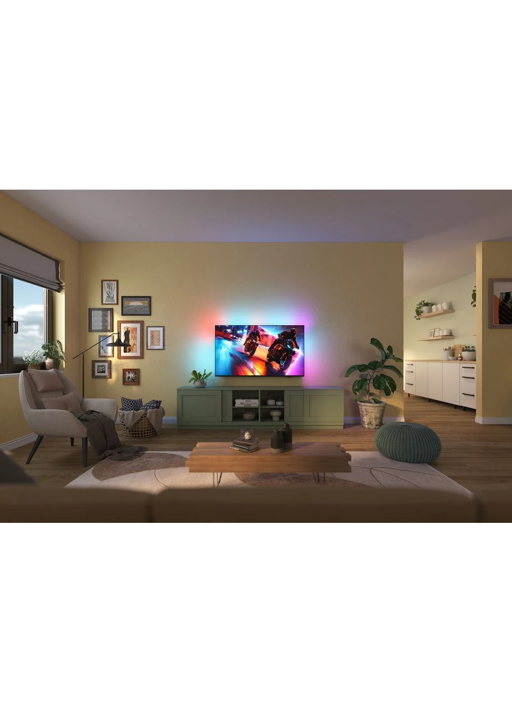 Телевізор 55' MiniLED 4K 144Hz Smart Titan OS Black Ambilight Philips (376145299)
