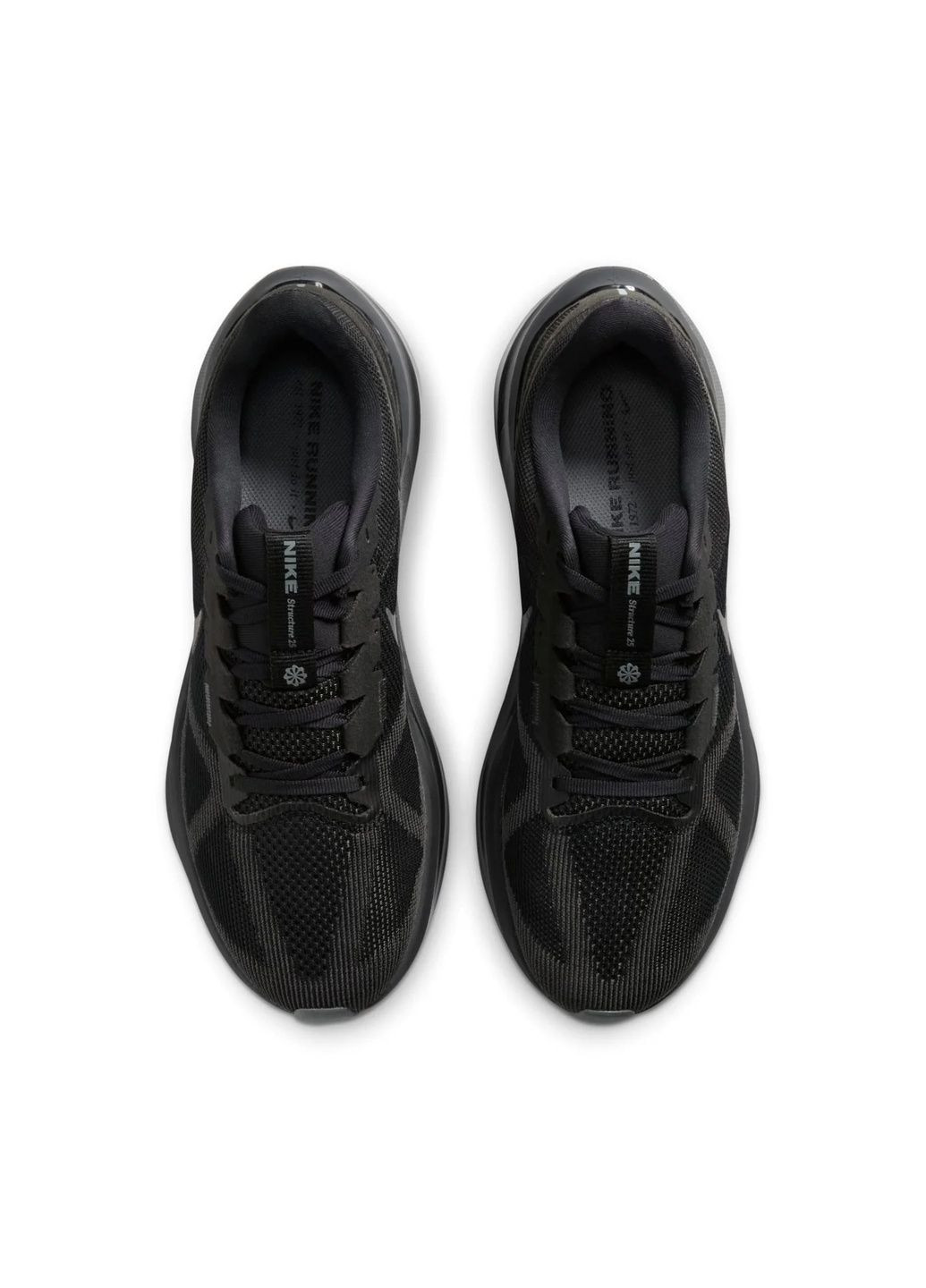 Чорні кросівки чоловічі air zoom structure 25 black dj7883-006 Nike