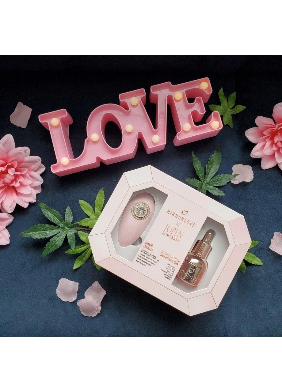 Подарунковий набір & JOPEN: Objects of Desire (краплі для клітора і вібратор з кристалами) HighOnLove (315339904)