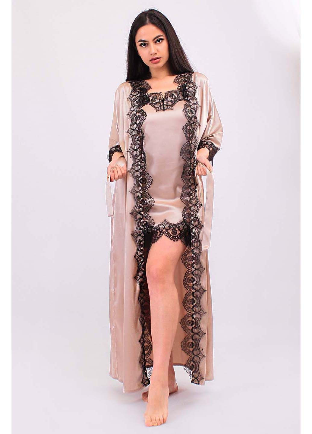 Комплект пеньюар та халат Ghazel (319821027)