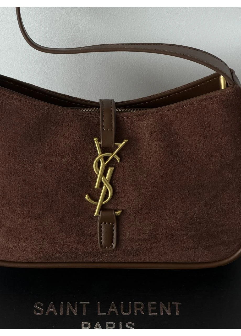 Женская сумка Le 5 A 7 YSL шоколадный замшевый Ив Сен Лоран MDR No Brand (382994367)