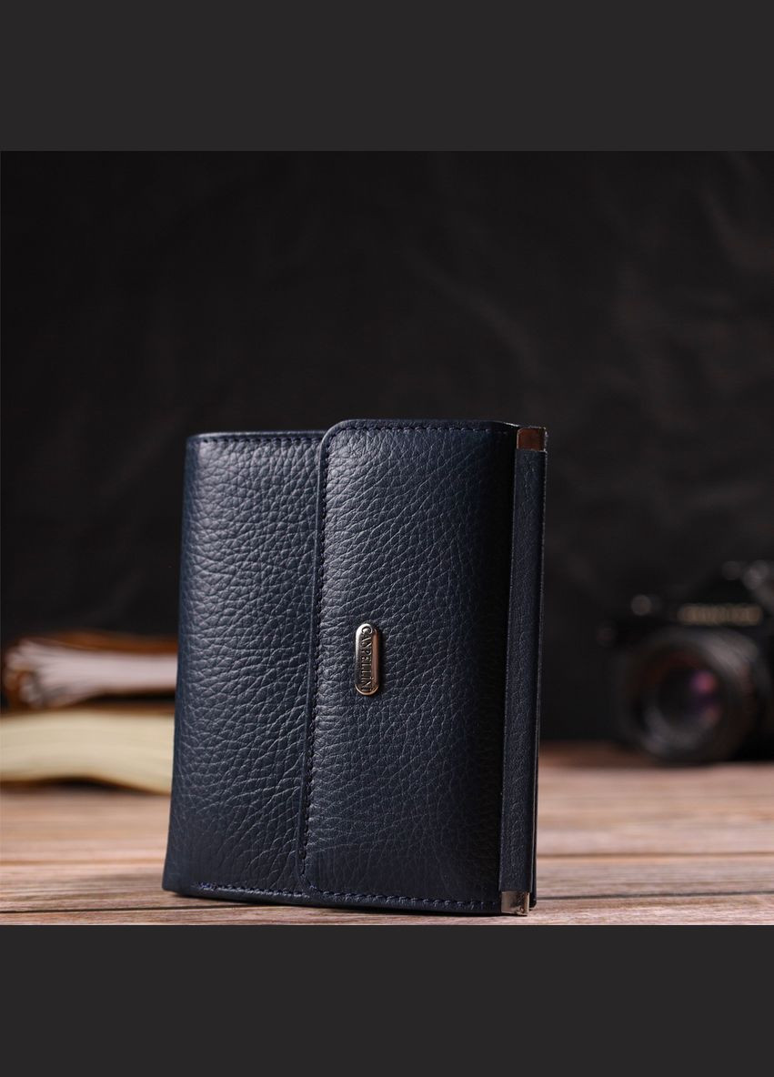 Жіночий шкіряний гаманець із монетницею та відділенням для купюр, синій (sku_21813) No Brand (328218513)