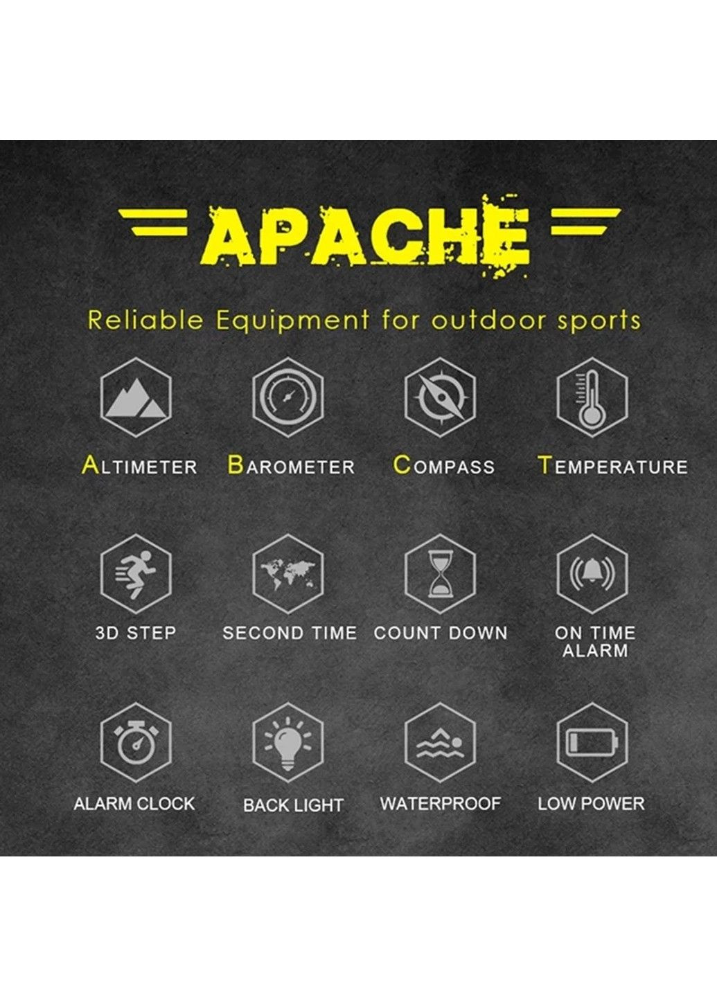 Тактические мужские наручные часы Apache 3 (Silicone) North Edge (313653809)