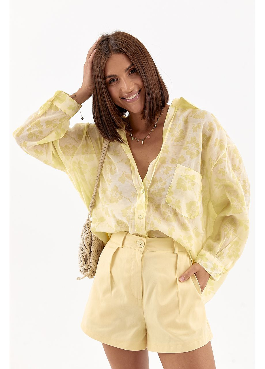 Бавовняна сорочка з квітковим принтом Lurex (359479890)