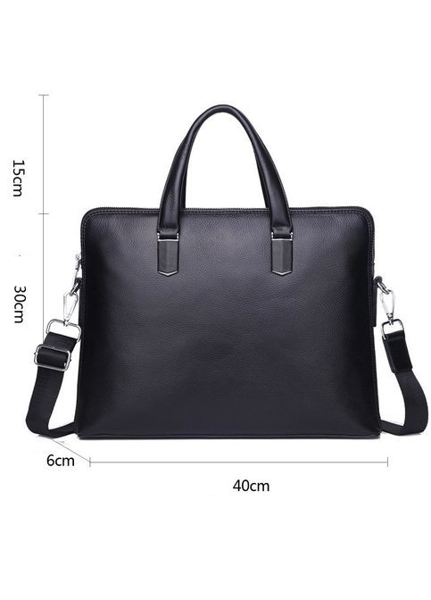 Шкіряна чоловіча ділова сумка-портфель портфель для ноутбука чорний 64028 Tiding Bag (336182106)