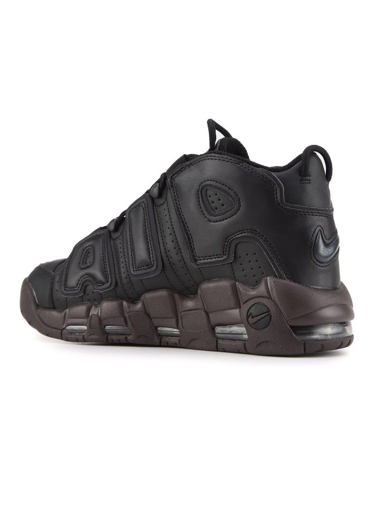 Чорні Осінні кросівки чоловічі nike air more uptempo black brown найк аір мор аптемпо No Brand