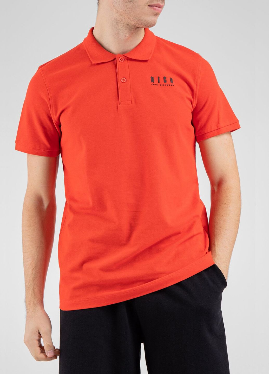 Красная футболка-поло для мужчин John Richmond