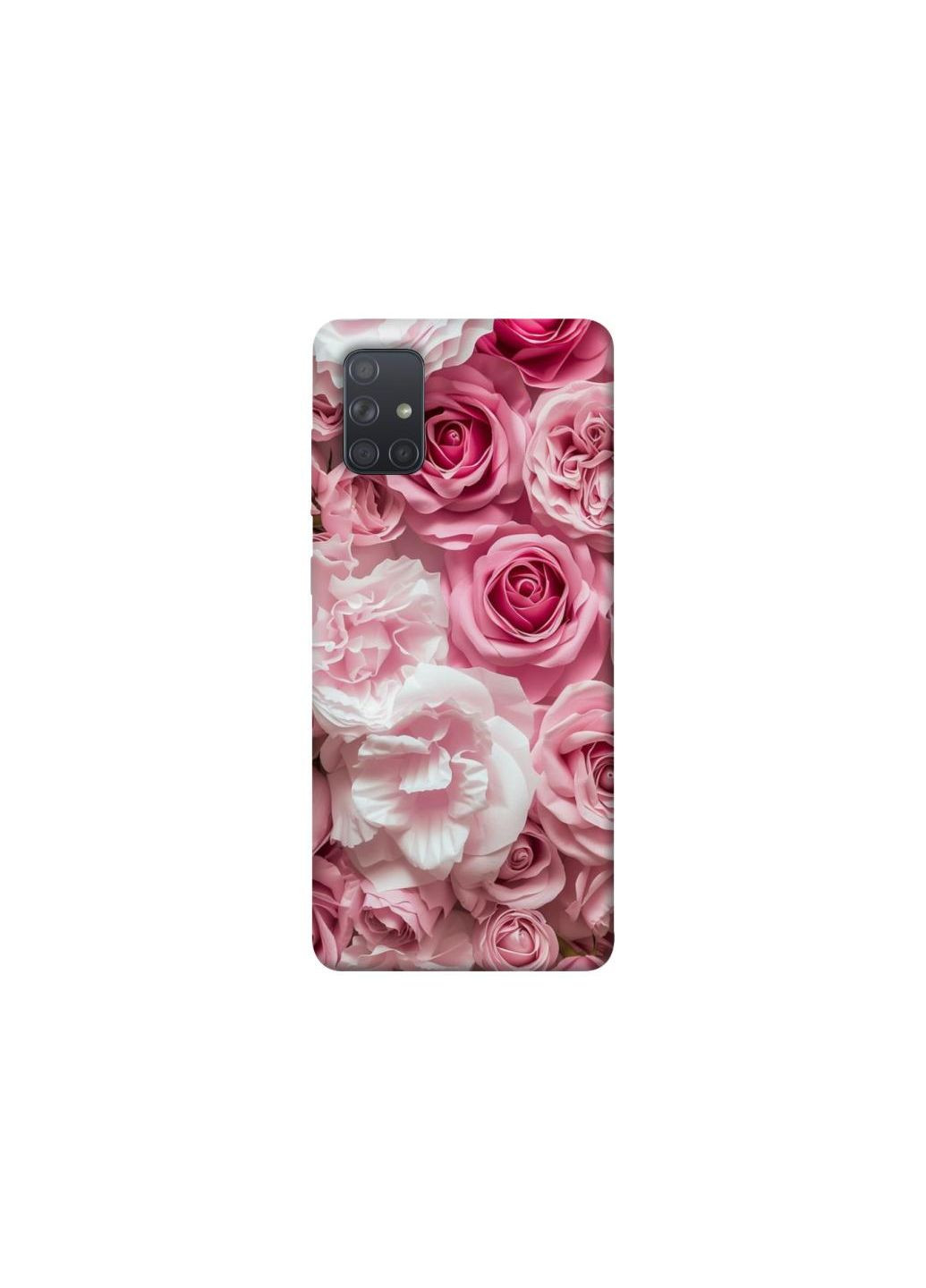 Чохол на Samsung Galaxy A71 Рожеві Квіти Frontalka (353346034)