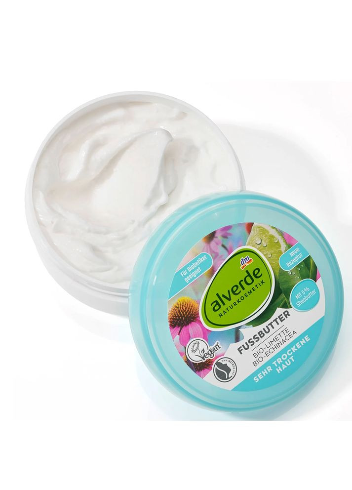 Крем для ног Naturkosmetik с органическим лаймом и эхинацеей 200 мл Alverde (368293425)