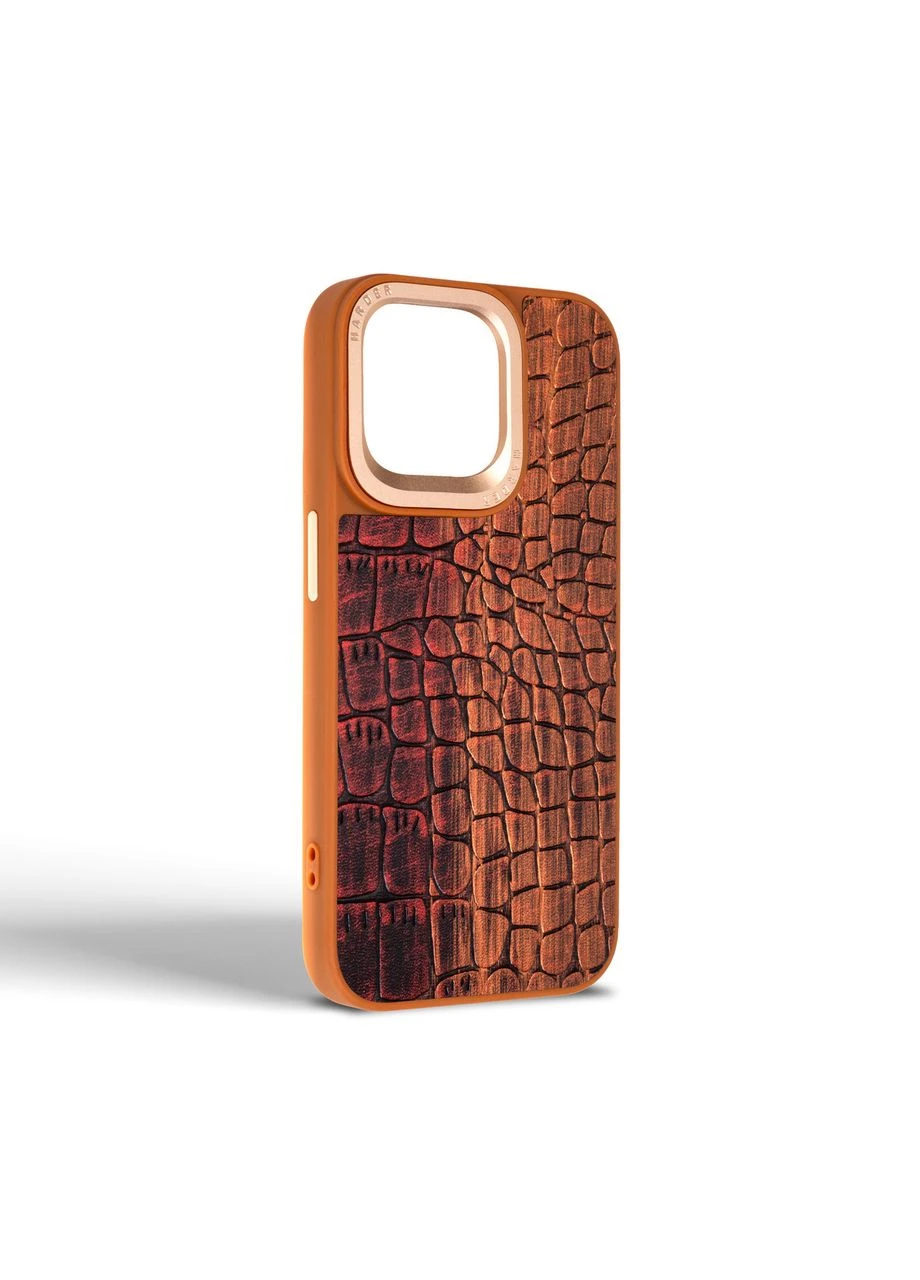 Чехол Glamorous Croco для Apple iPhone 14 Pro Max Magma (ARM76776) KLB Harder (389851123)