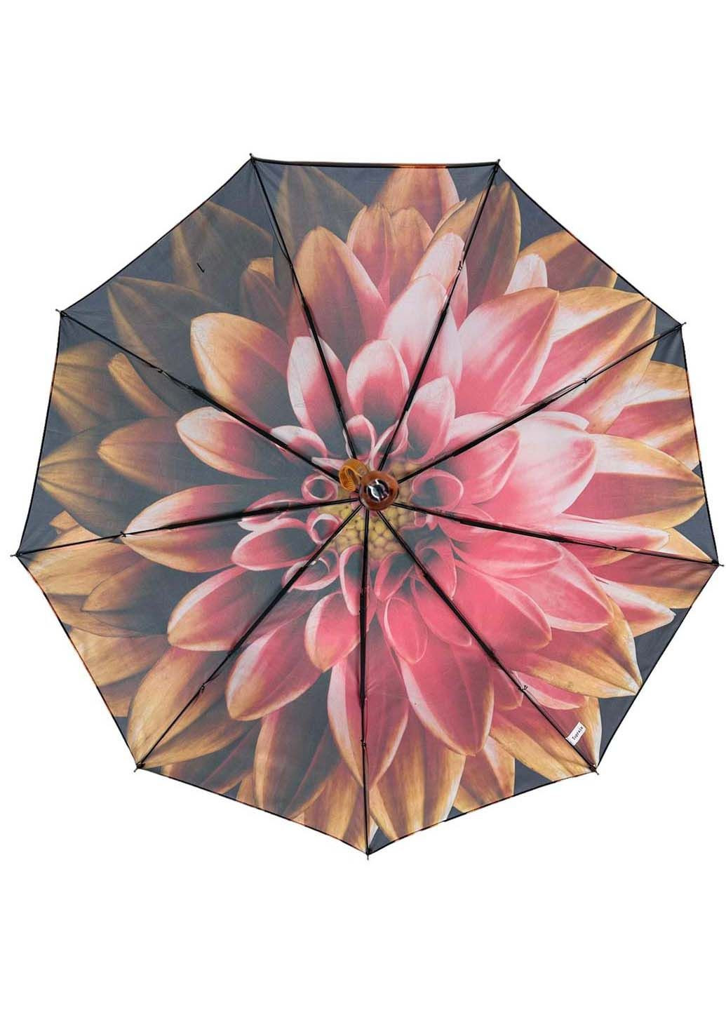 Комбинированный женский зонт полуавтомат на 9 спиц Toprain (289977466)